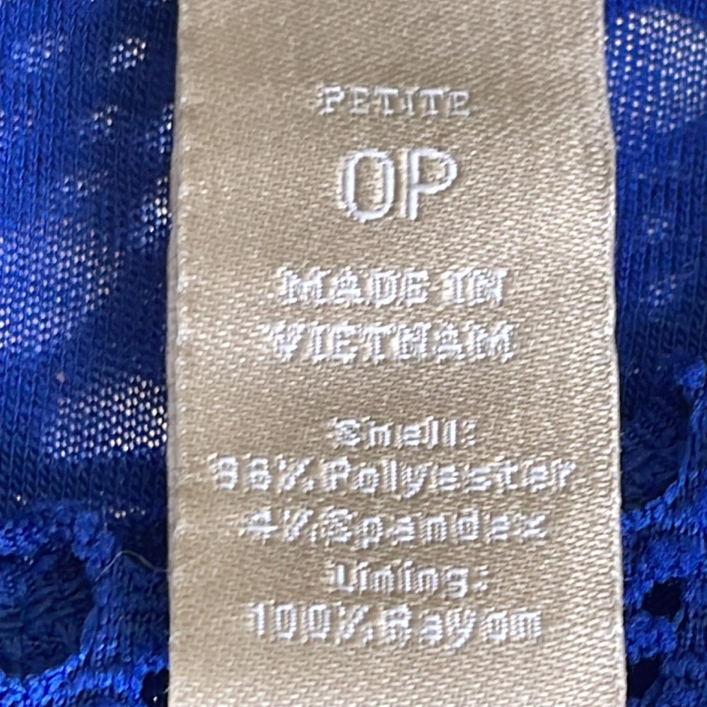 Banana Republic Crochet Zipper Top 0P Royal blue - Picture 8 of 9